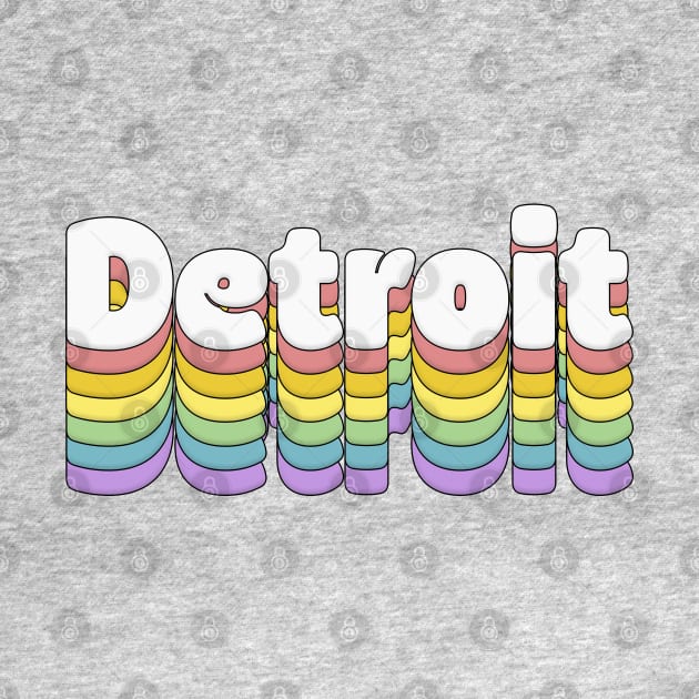 Detroit, Michigan // Retro Typography Design by DankFutura